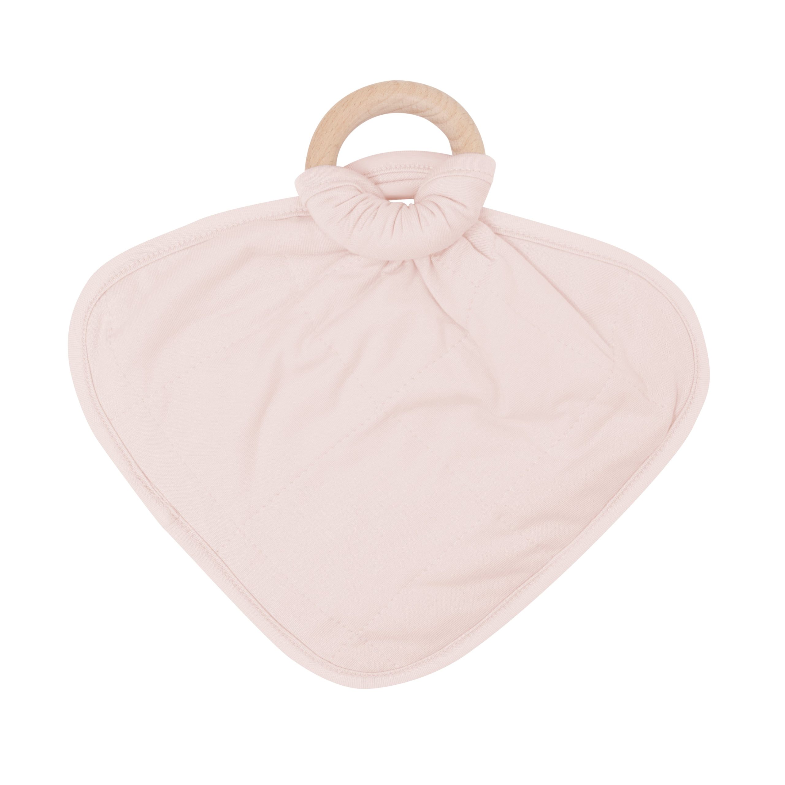 Lovey in Blush with Removable Wooden Teething Ring - Image 3