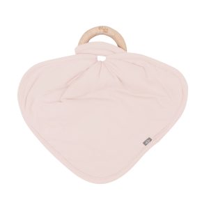 Lovey in Blush with Removable Wooden Teething Ring