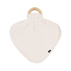 Lovey in Oat with Removable Wooden Teething Ring