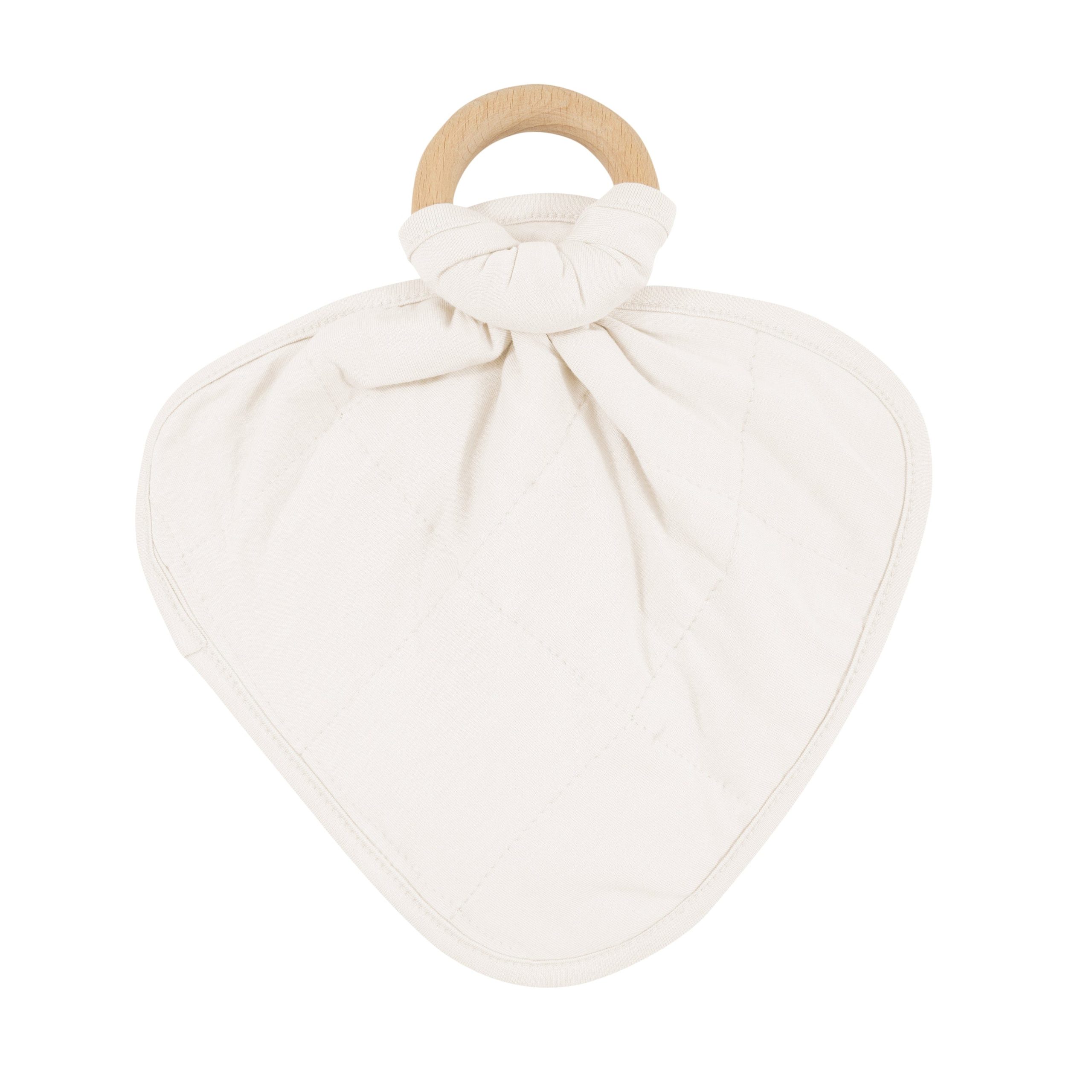 Lovey in Oat with Removable Wooden Teething Ring - Image 3
