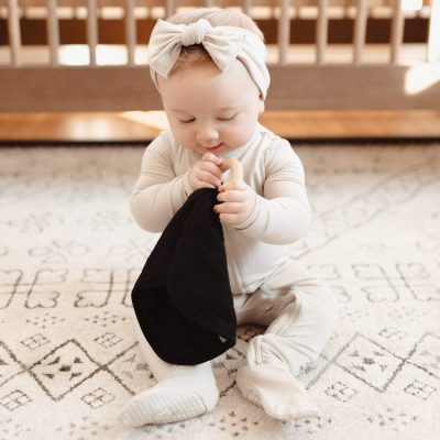 Lovey in Midnight with Removable Wooden Teething Ring