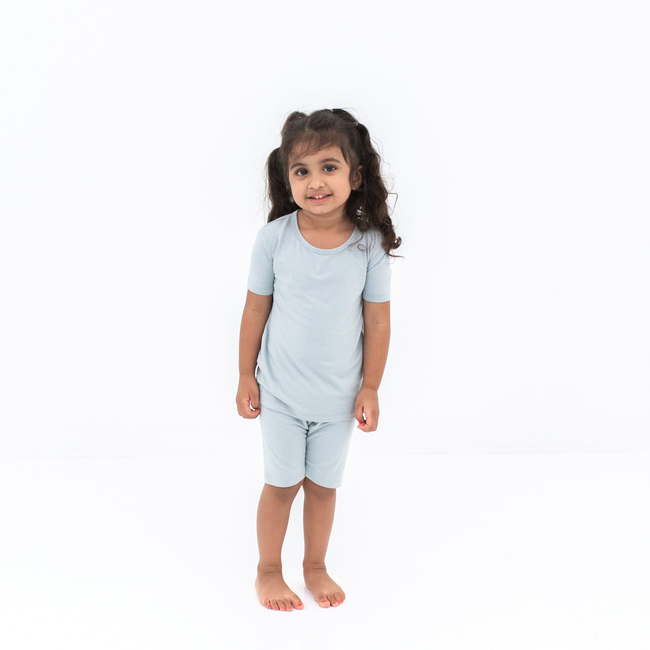 Short Sleeve Pajamas in Fog - Image 4
