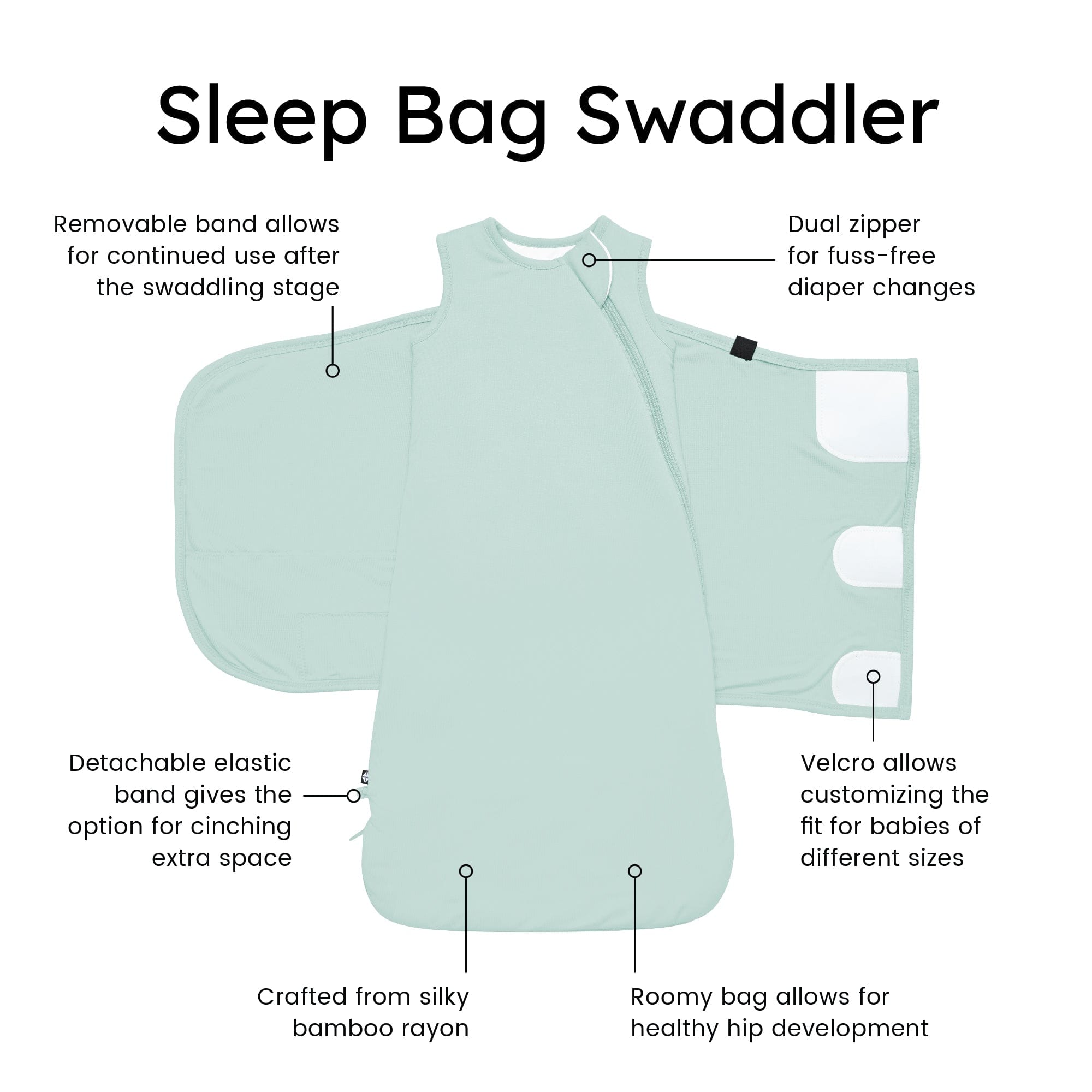 Sleep Bag Swaddler in Sage 1.0 - Image 11