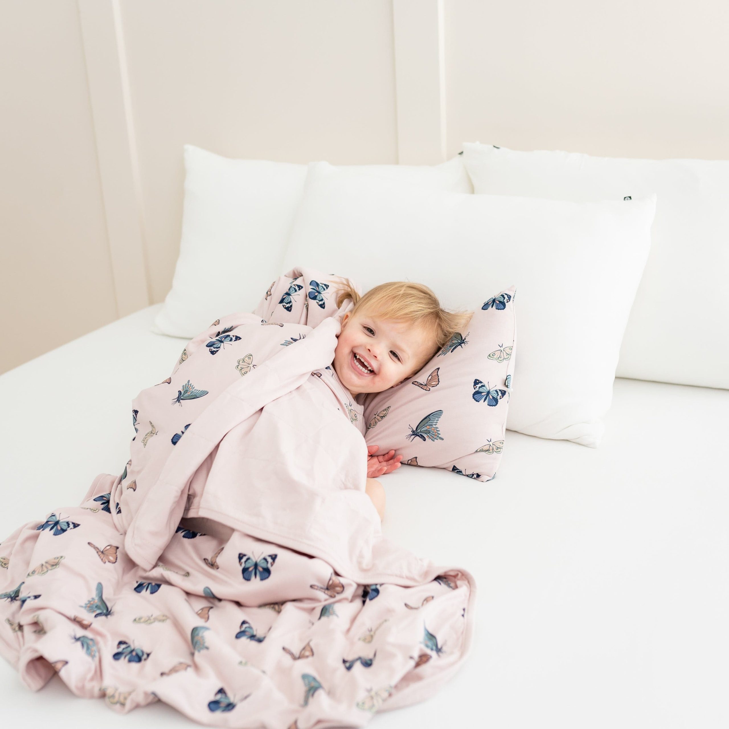 Toddler Blanket in Blush Butterfly 1.0 - Image 2