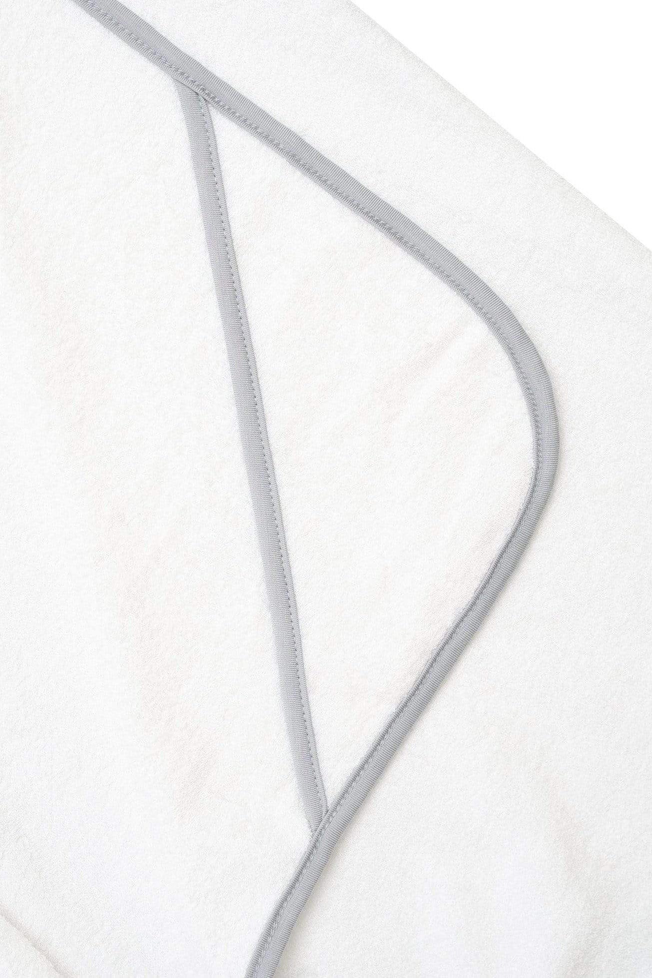 Toddler Hooded Bath Towel in Cloud with Storm Trim - Image 4