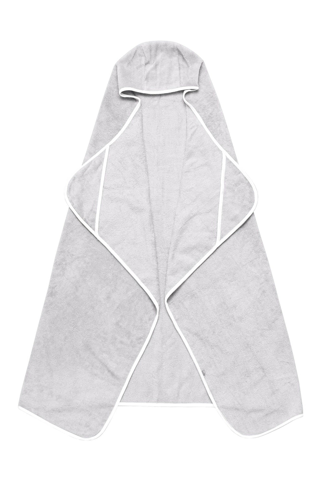 Toddler Hooded Bath Towel in Storm with Cloud Trim - Image 2