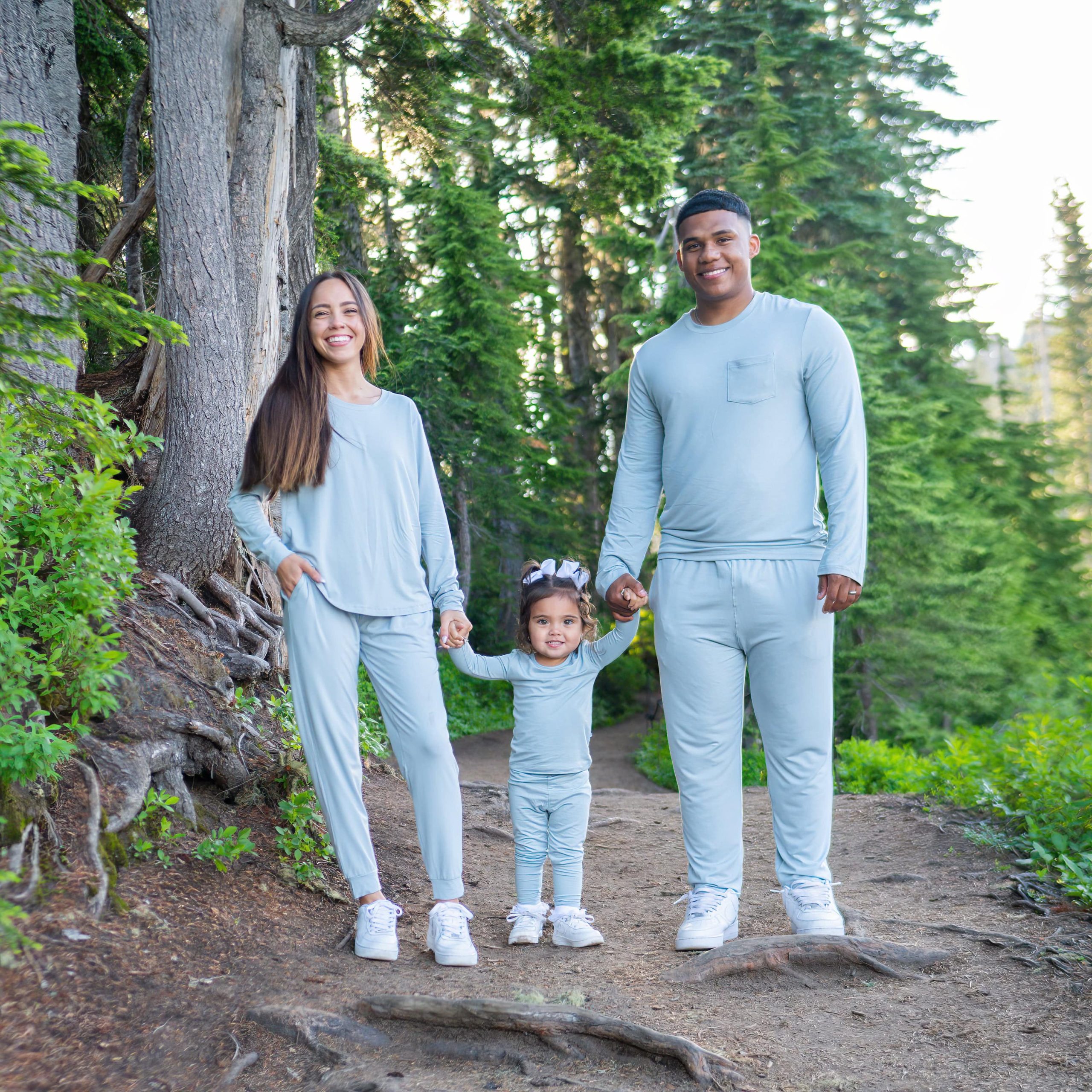 Long Sleeve Pajamas in Fog - Image 4