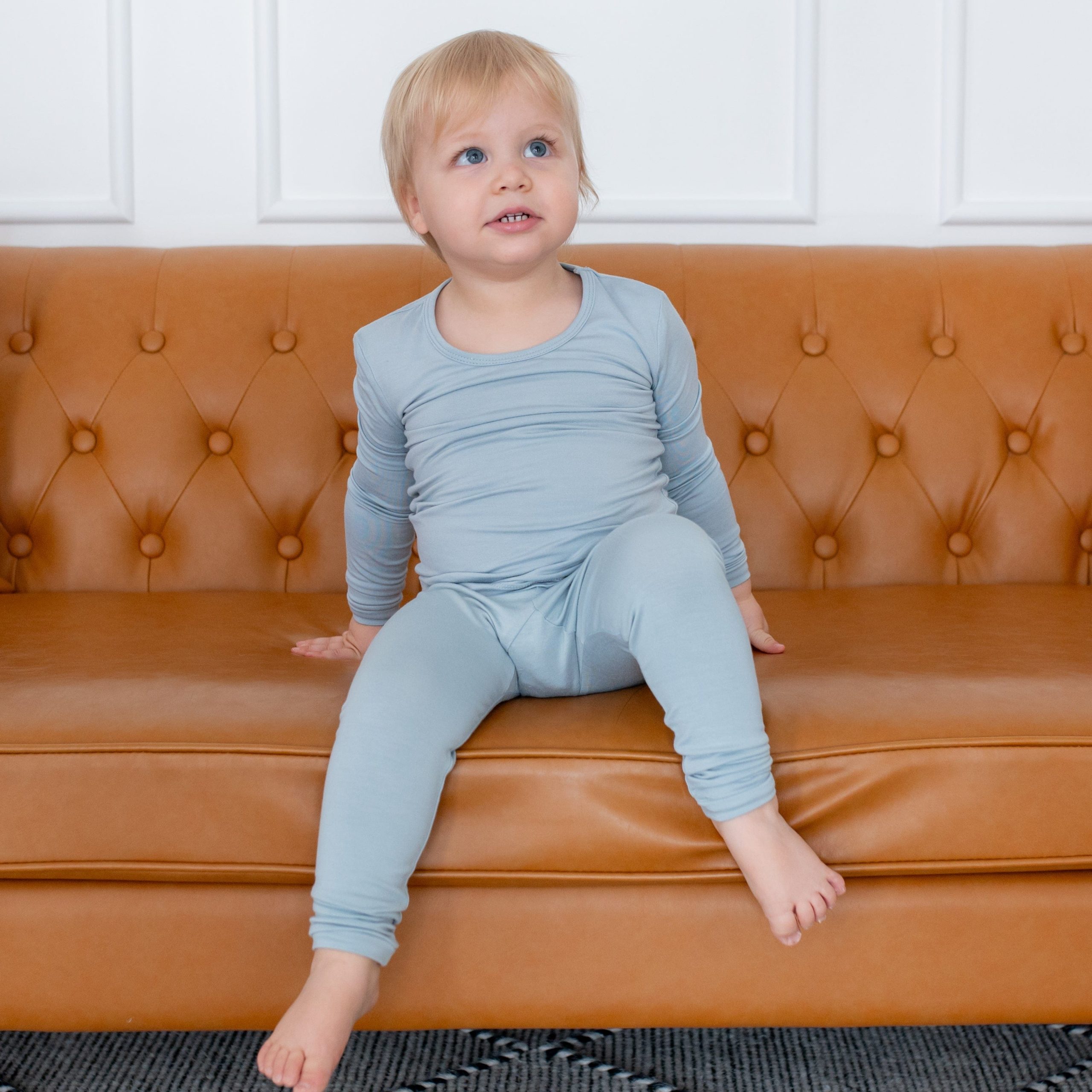 Long Sleeve Pajamas in Fog - Image 6