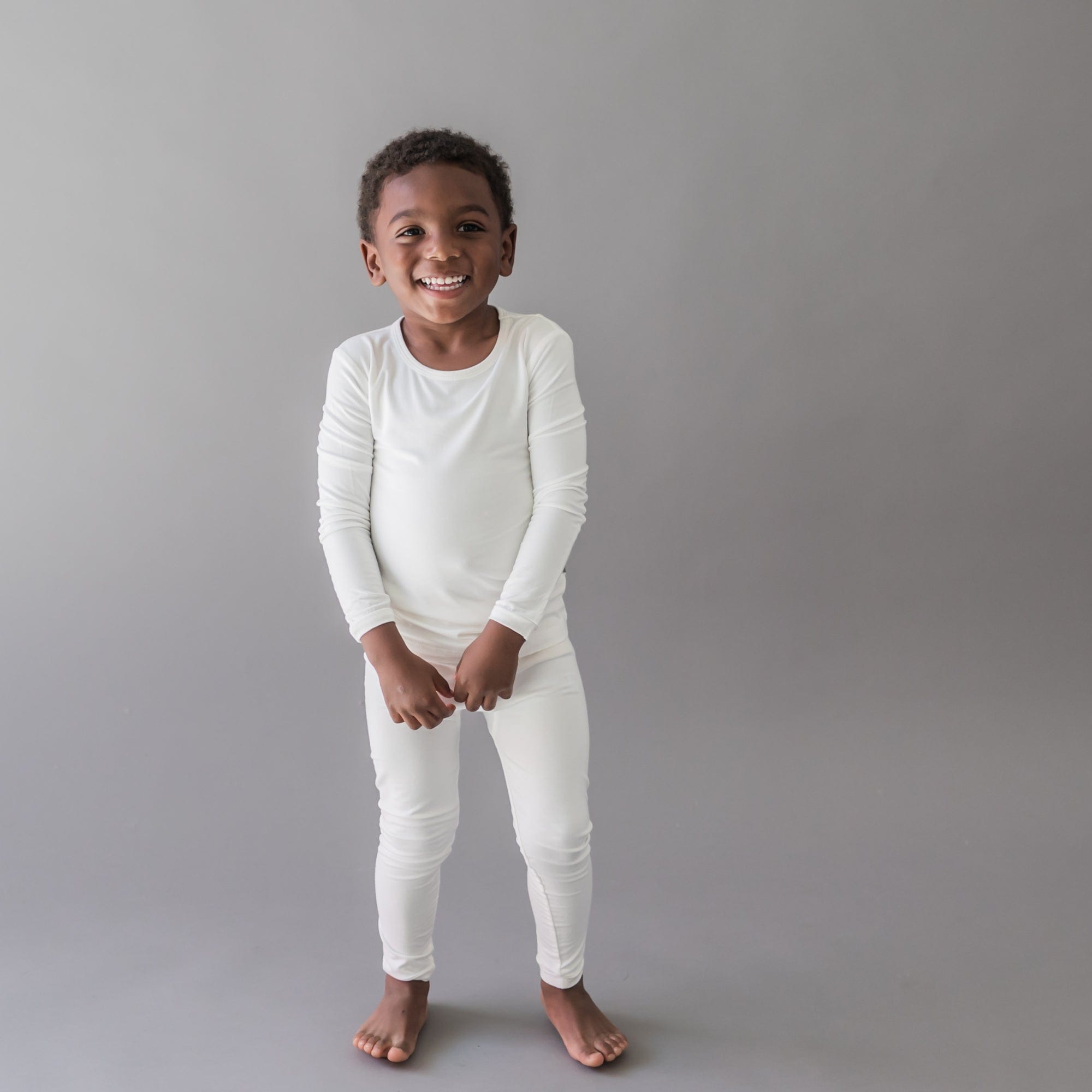Long Sleeve Pajamas in Cloud - Image 4