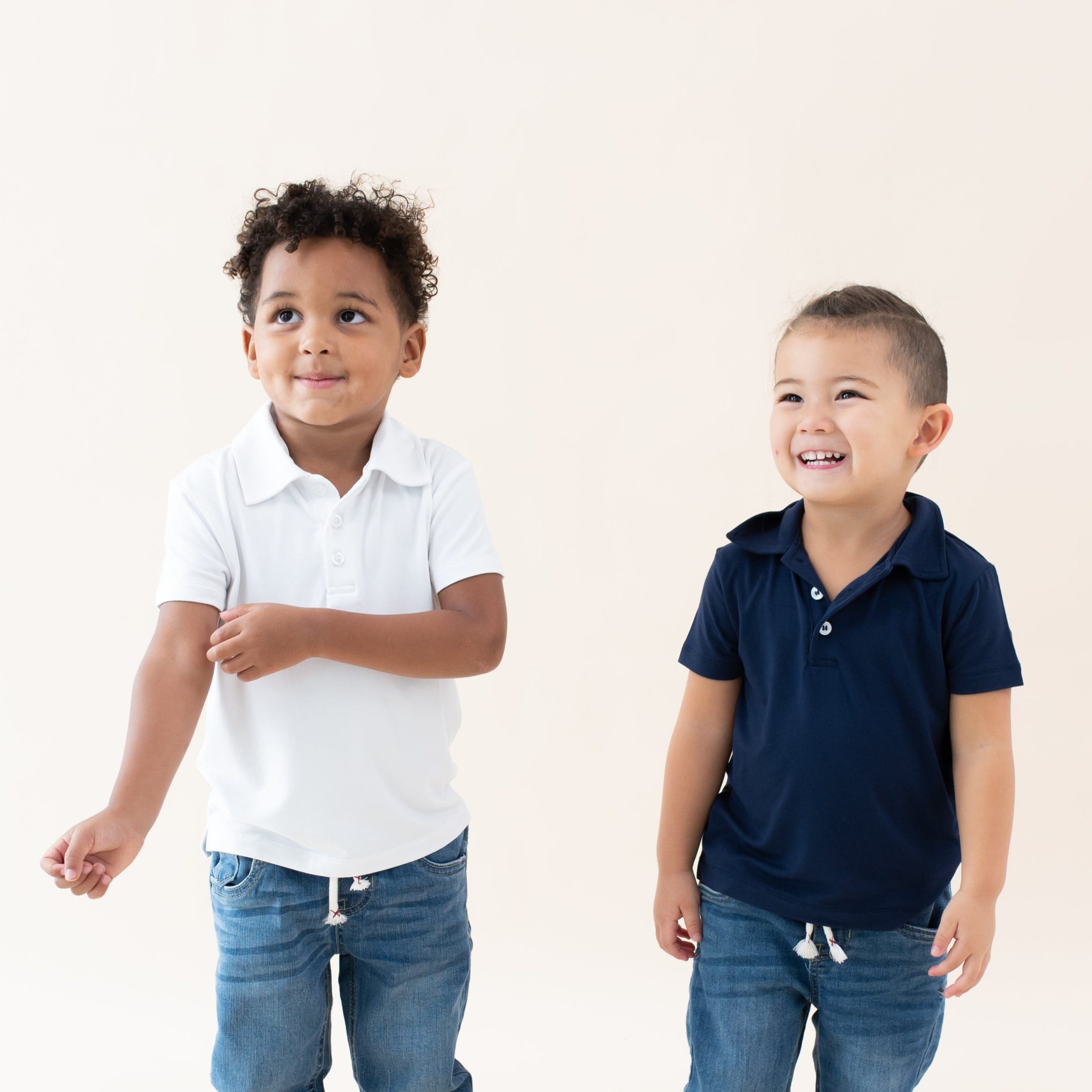 Toddler Short Sleeve Polo in Navy - Image 4