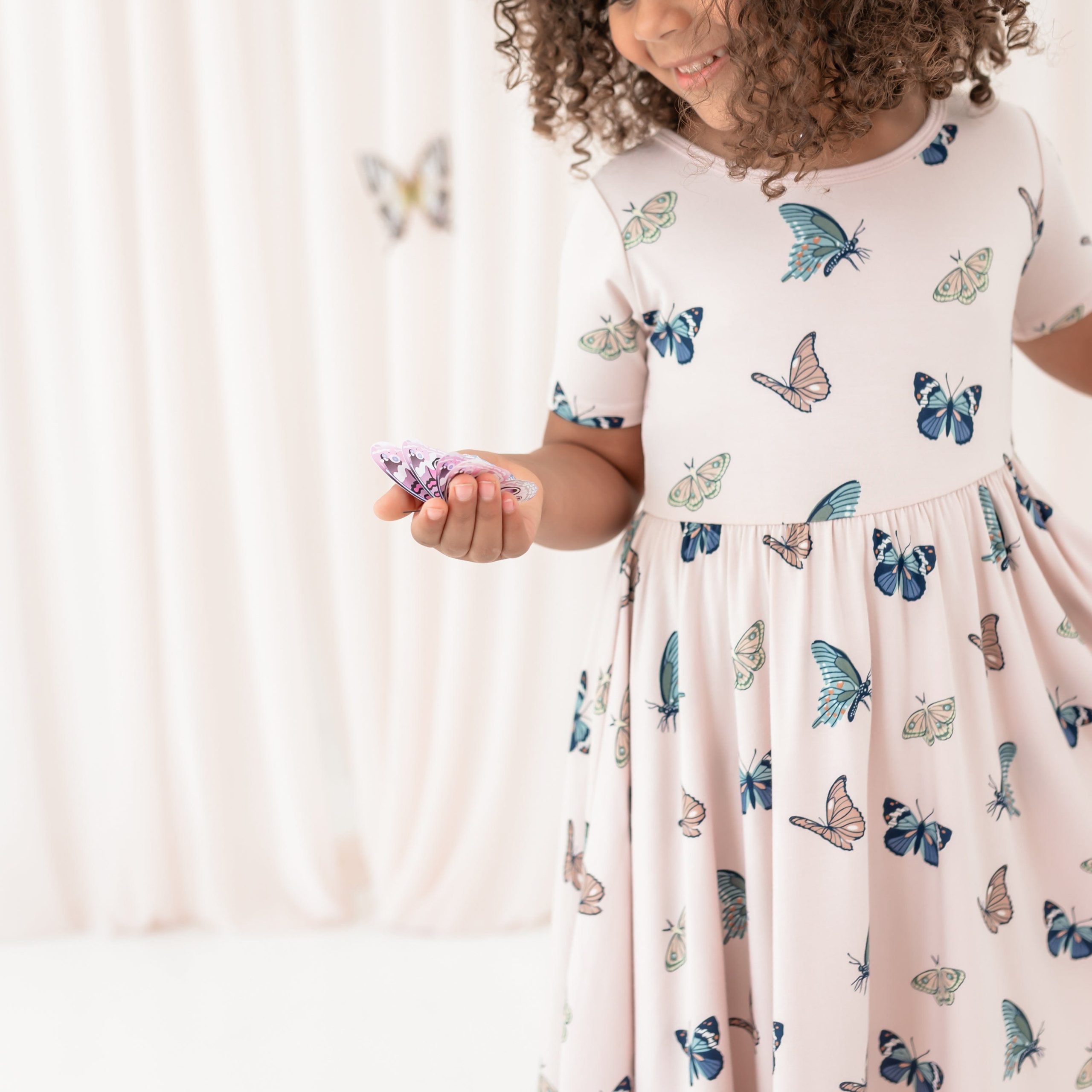 Twirl Dress in Blush Butterfly - Image 7