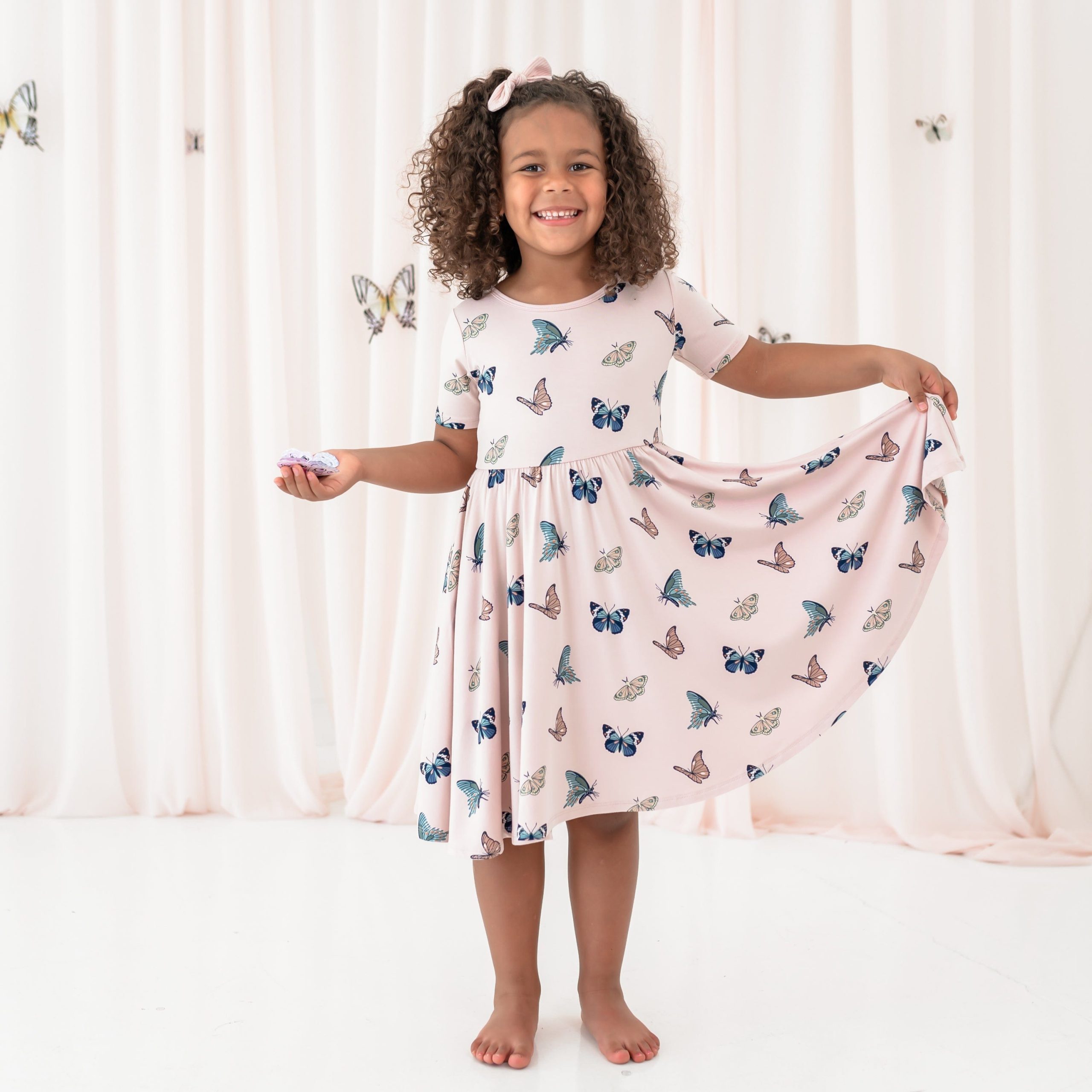 Twirl Dress in Blush Butterfly - Image 6