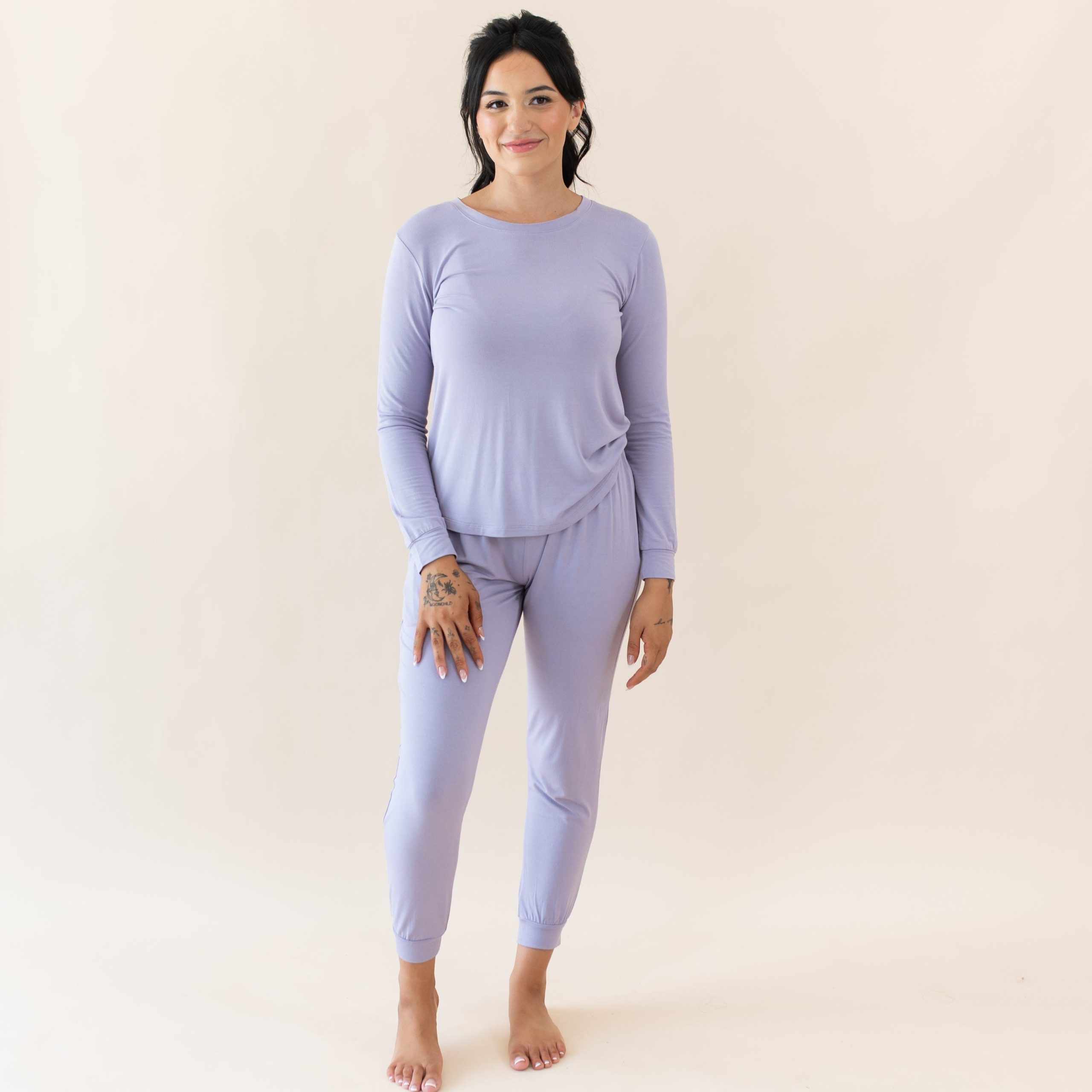 Women's Jogger Pajama Set in Taro - Image 5