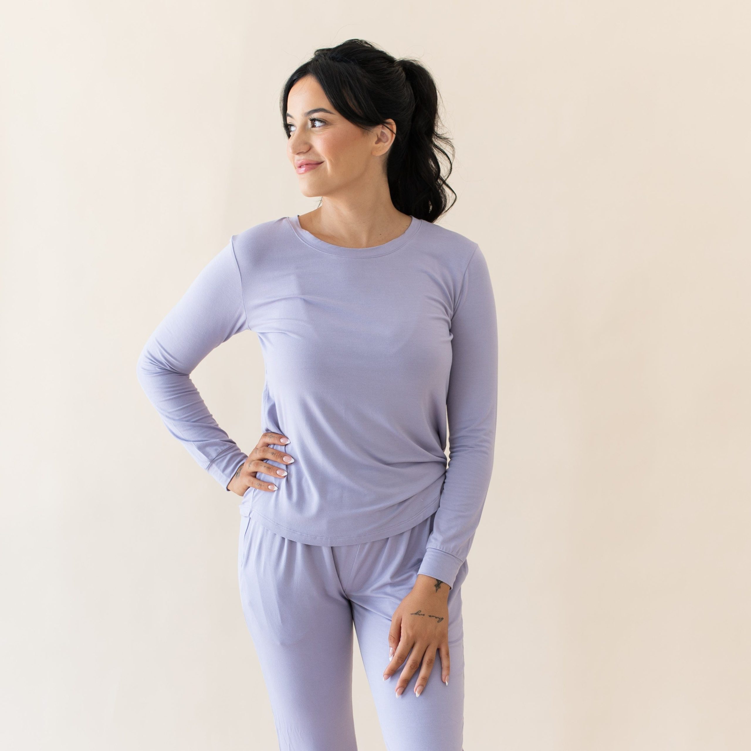 Women's Jogger Pajama Set in Taro - Image 4