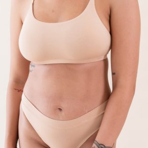 Women's Scoop Neck Bralette in Chai