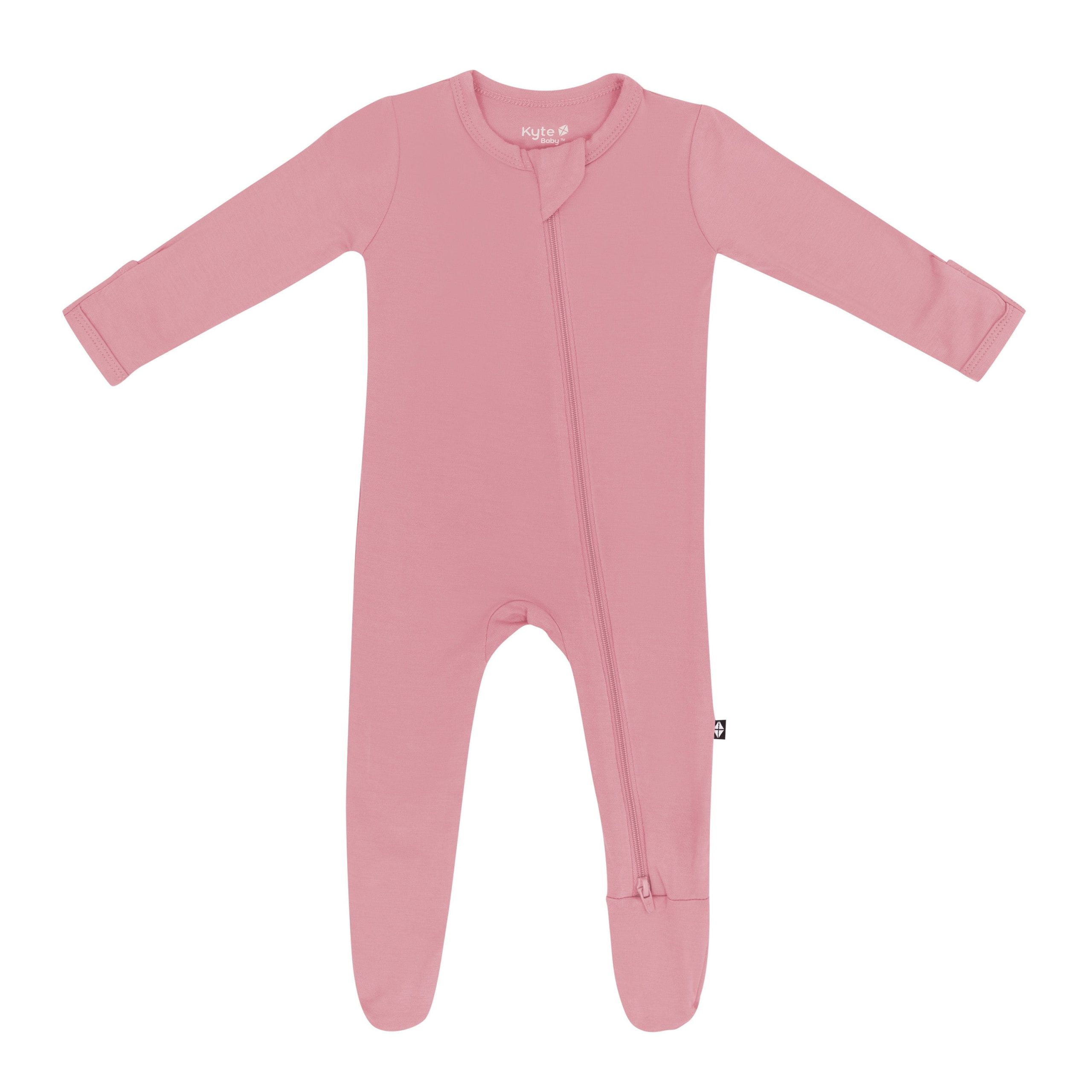 Zippered Footie in Apple Blossom - Image 2