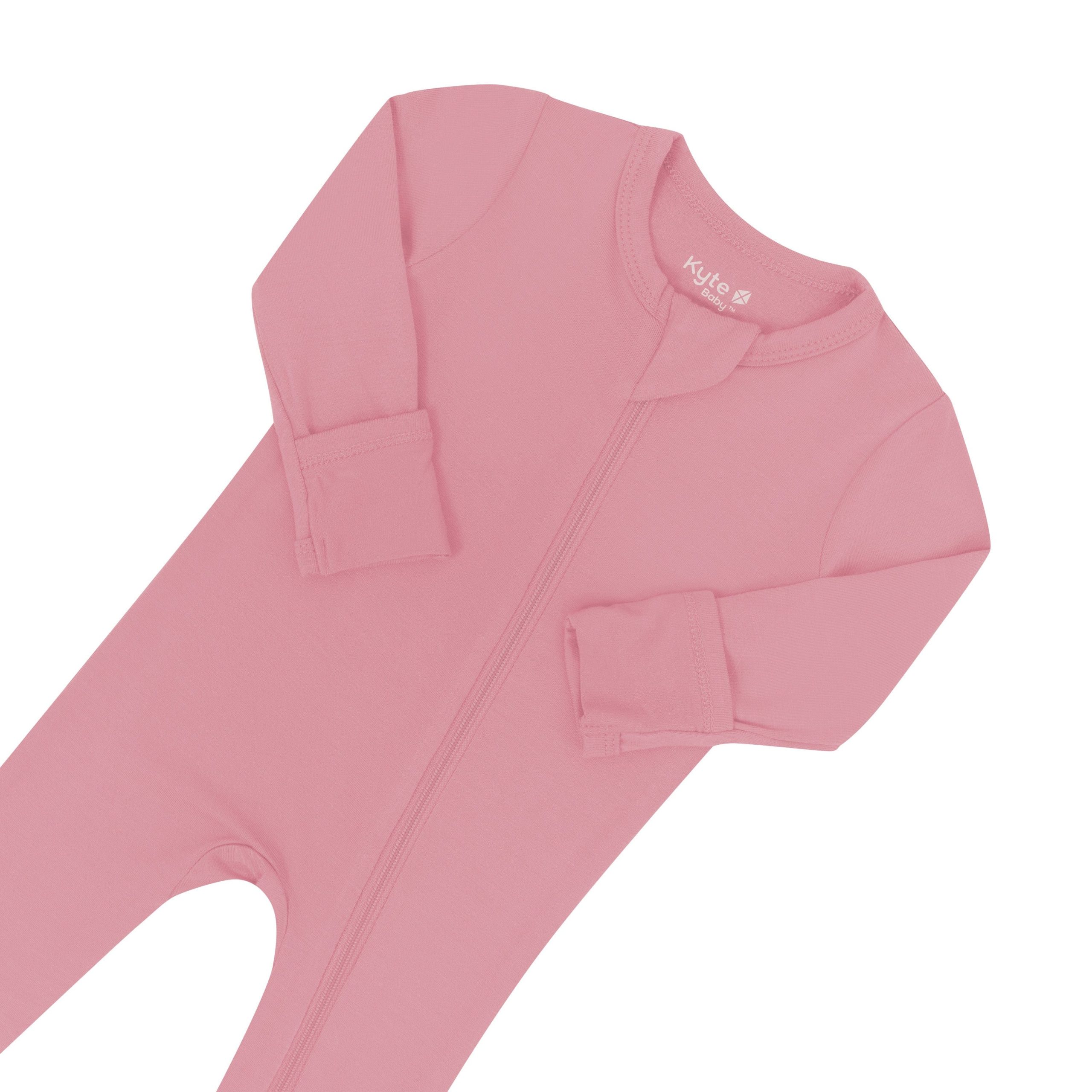 Zippered Footie in Apple Blossom - Image 4