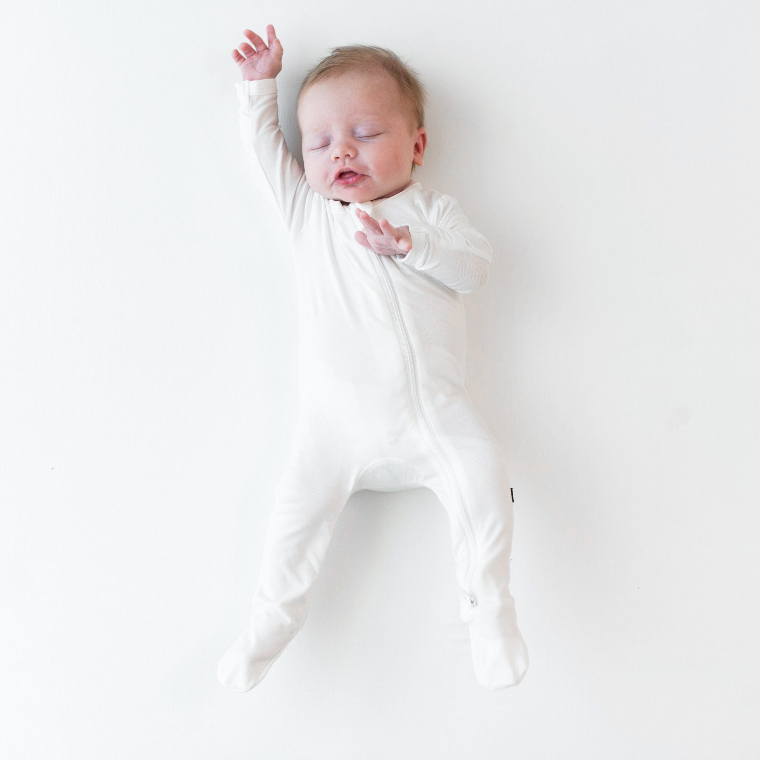 Zippered Footie in Cloud - Image 4