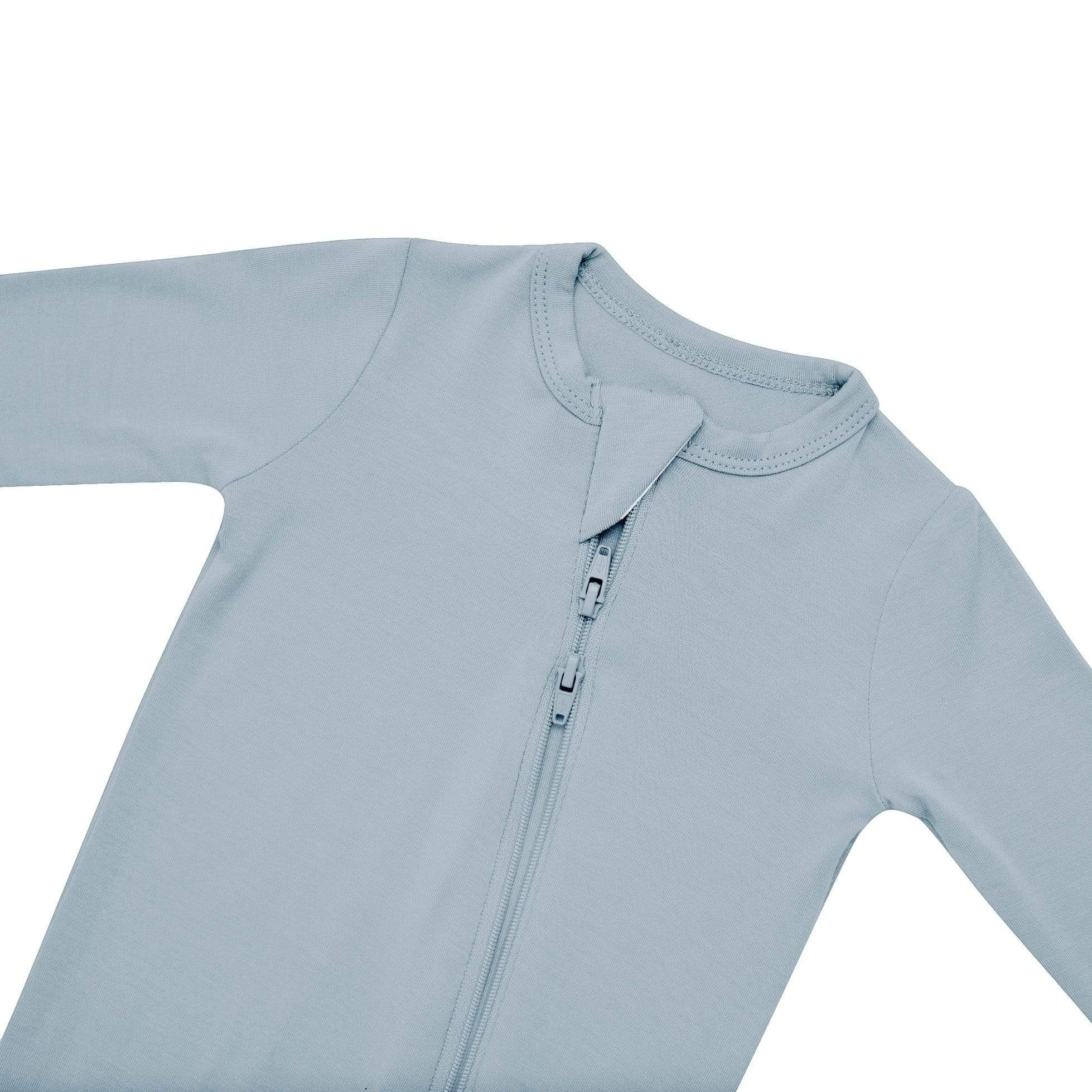 Zippered Footie in Fog - Image 7