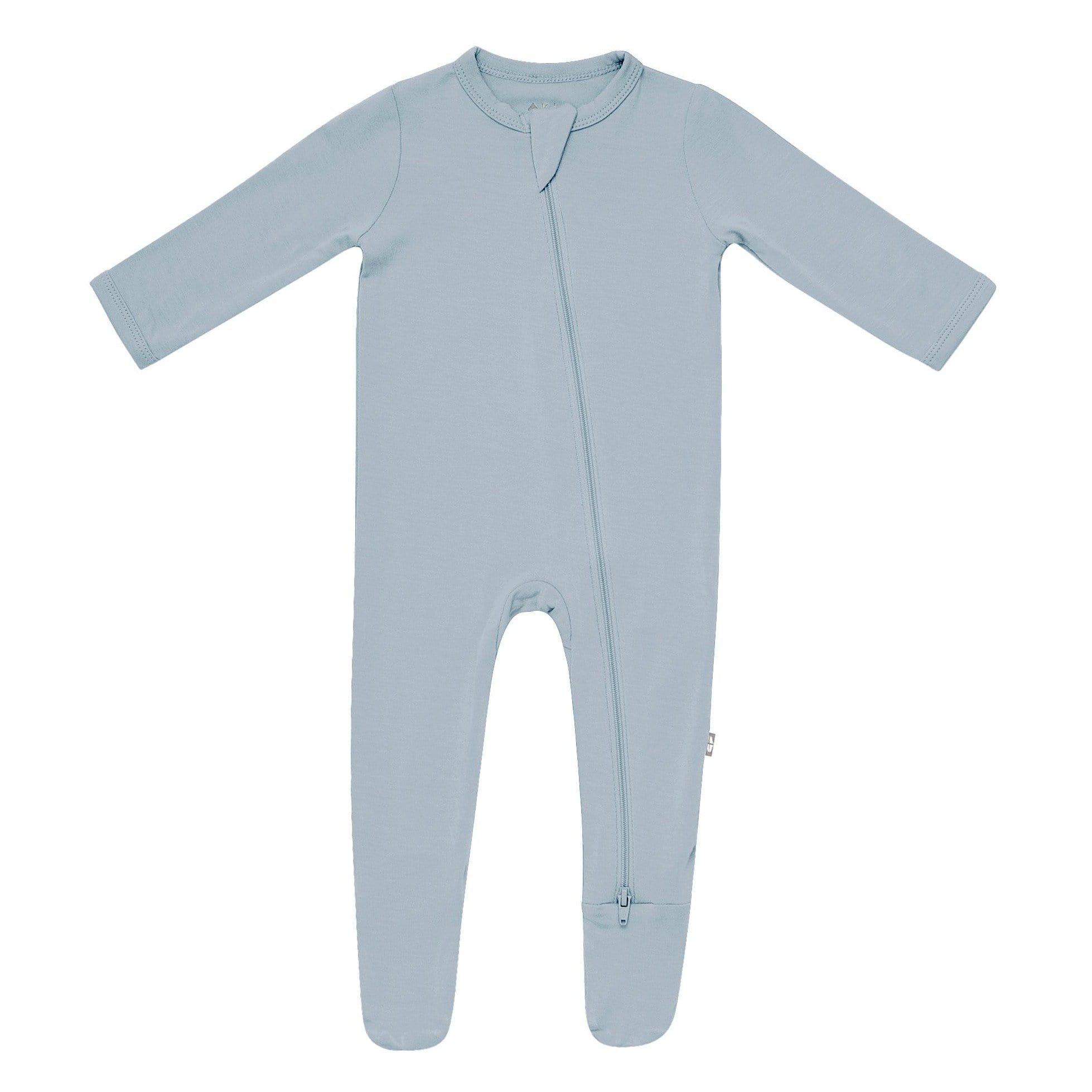 Zippered Footie in Fog - Image 3