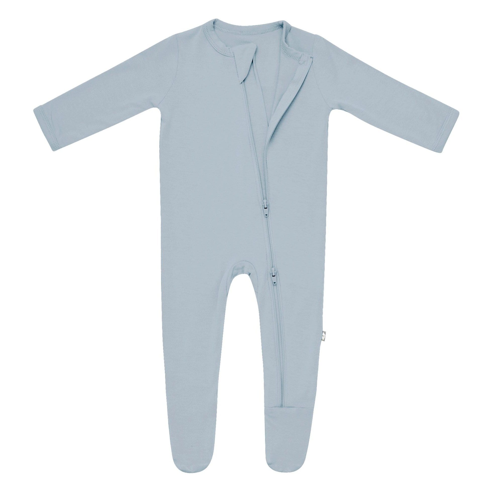 Zippered Footie in Fog - Image 6