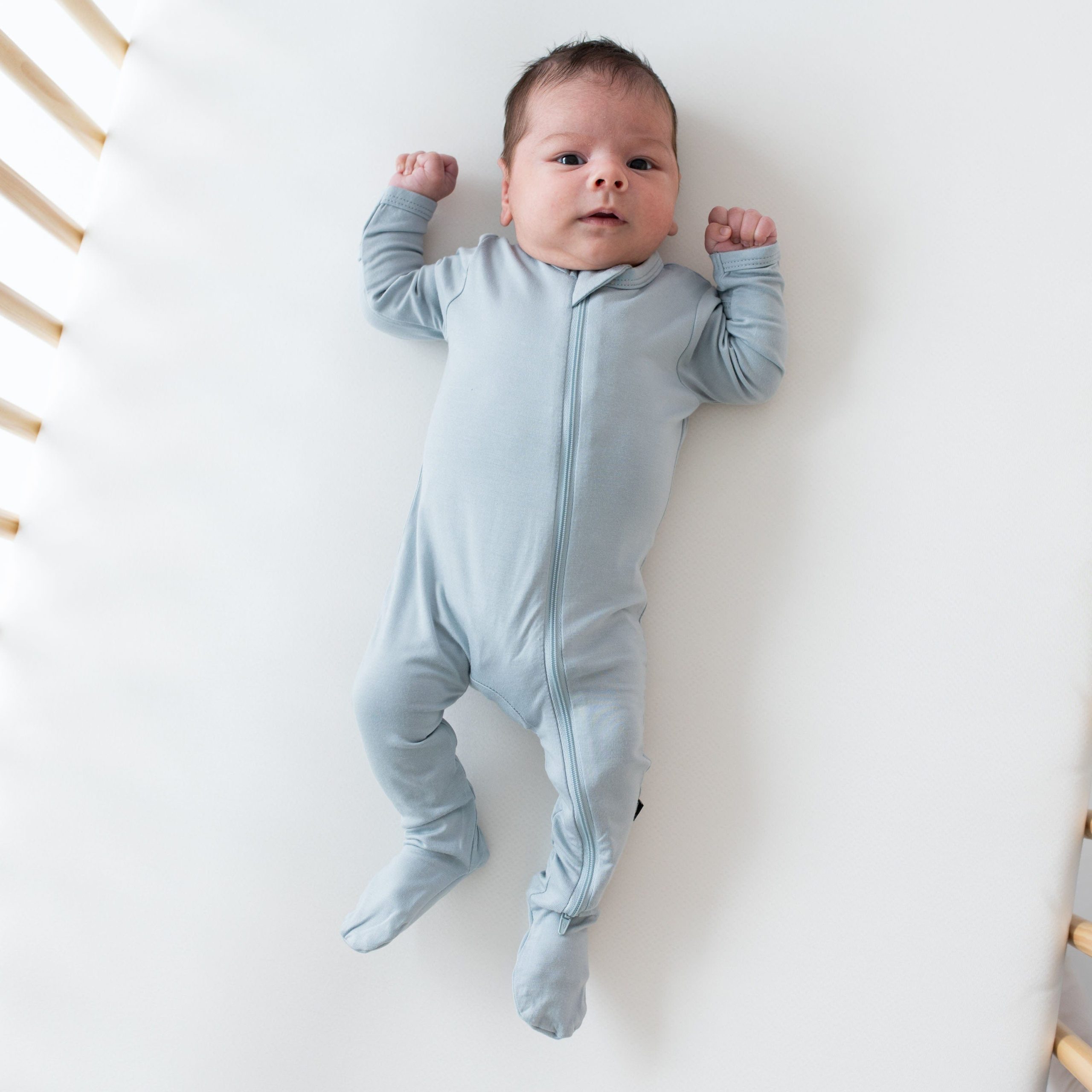 Zippered Footie in Fog - Image 5