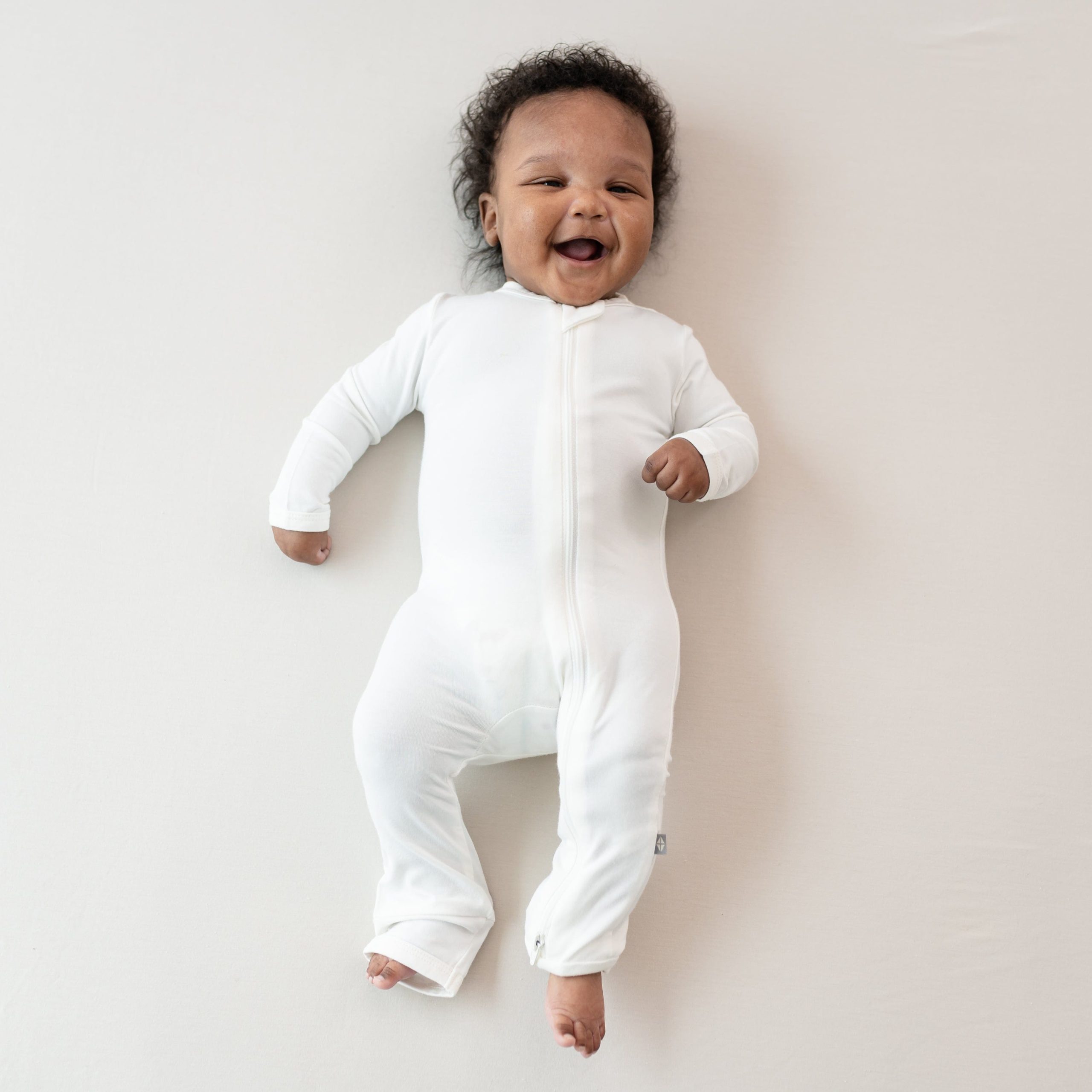 Zippered Romper in Cloud - Image 4