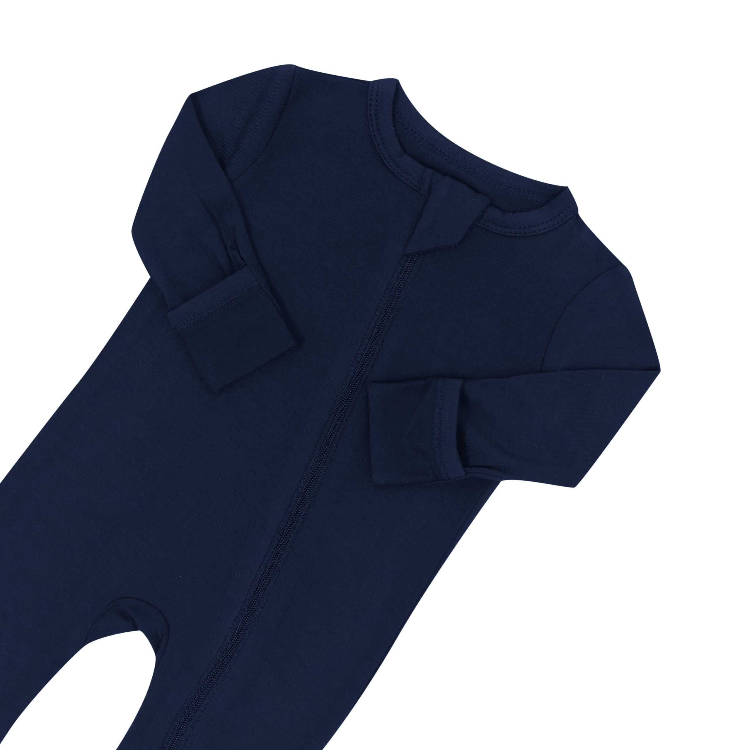 Zippered Romper in Navy - Image 8