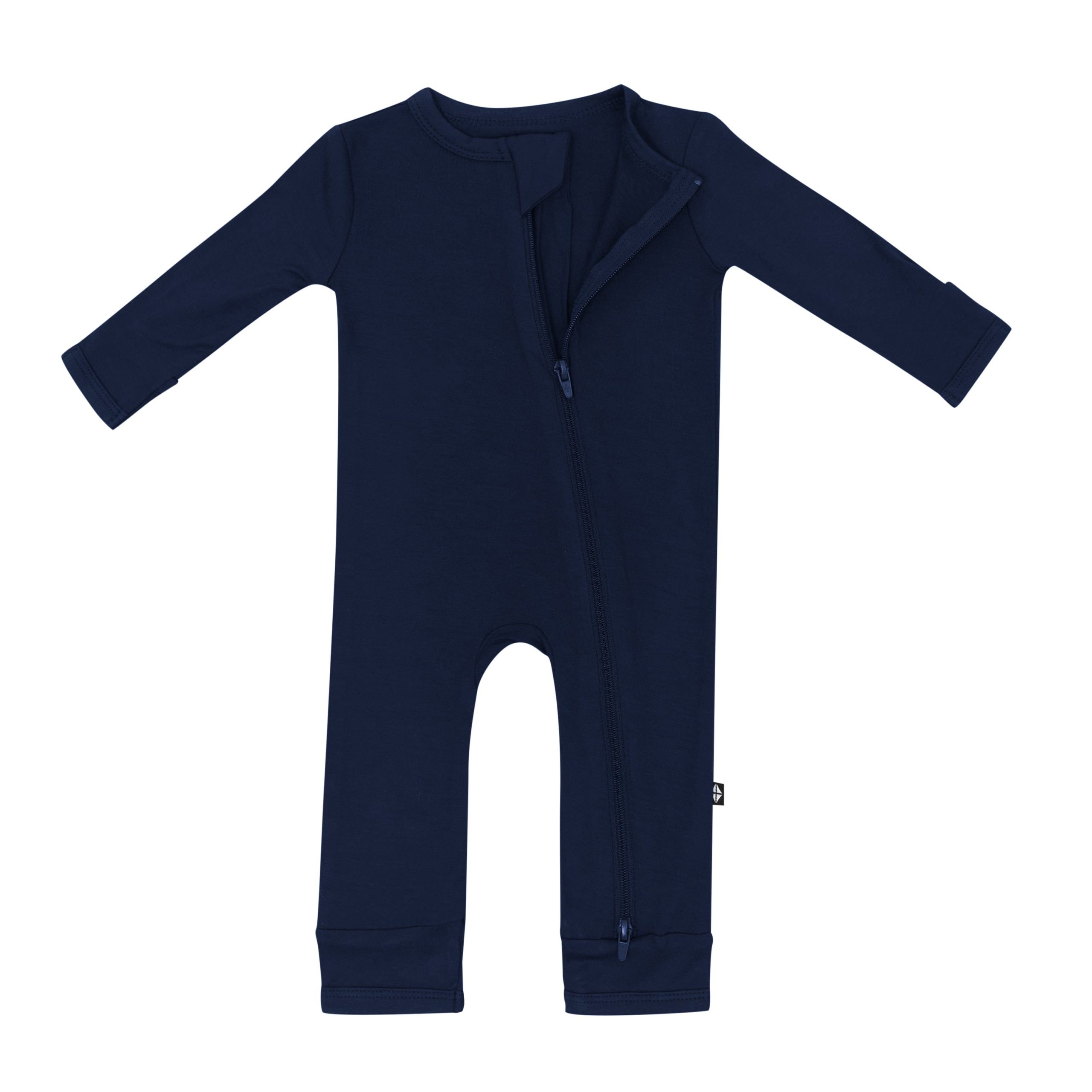 Zippered Romper in Navy - Image 6