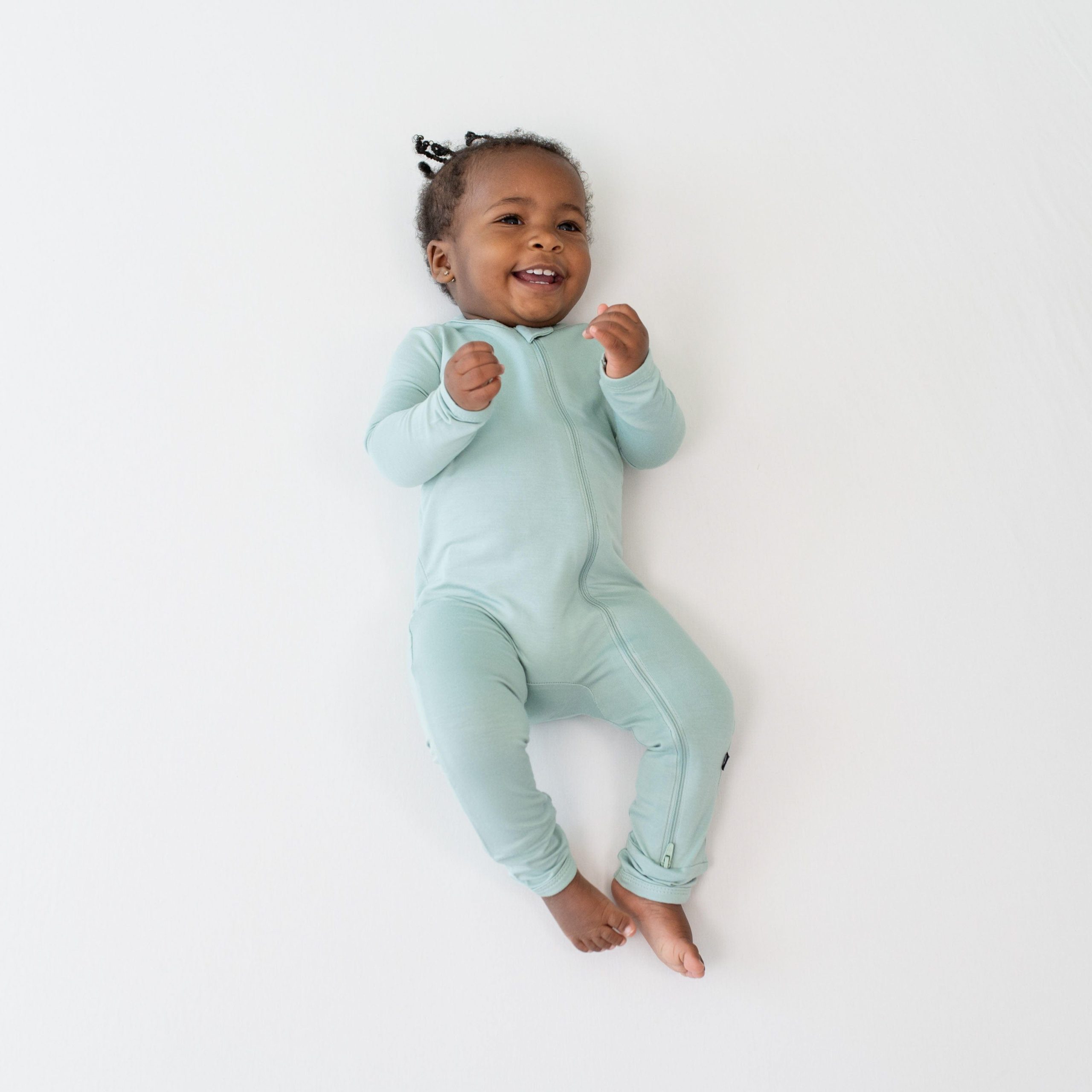 Zippered Romper in Sage - Image 4
