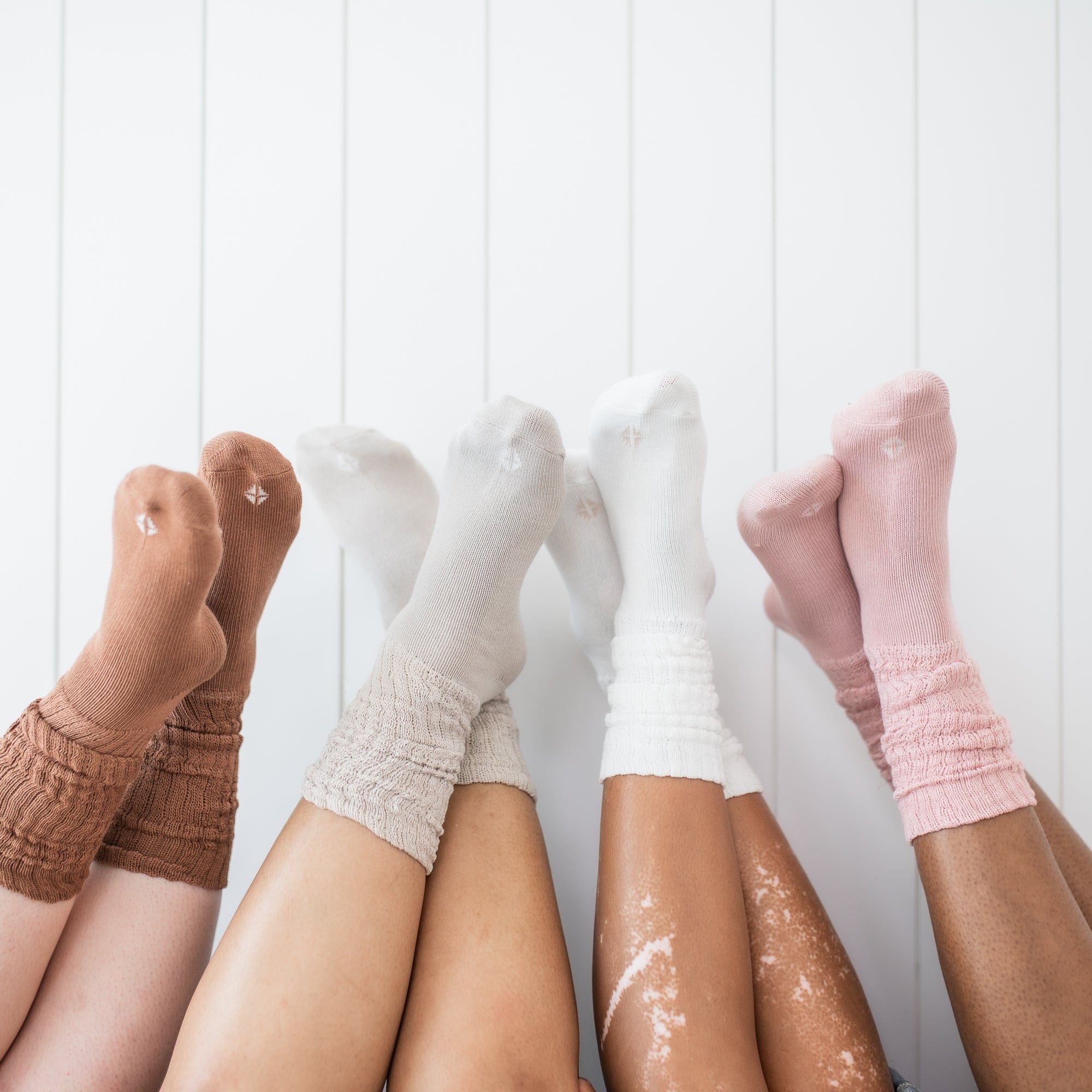 Adult Scrunch Socks in Latte - Image 3